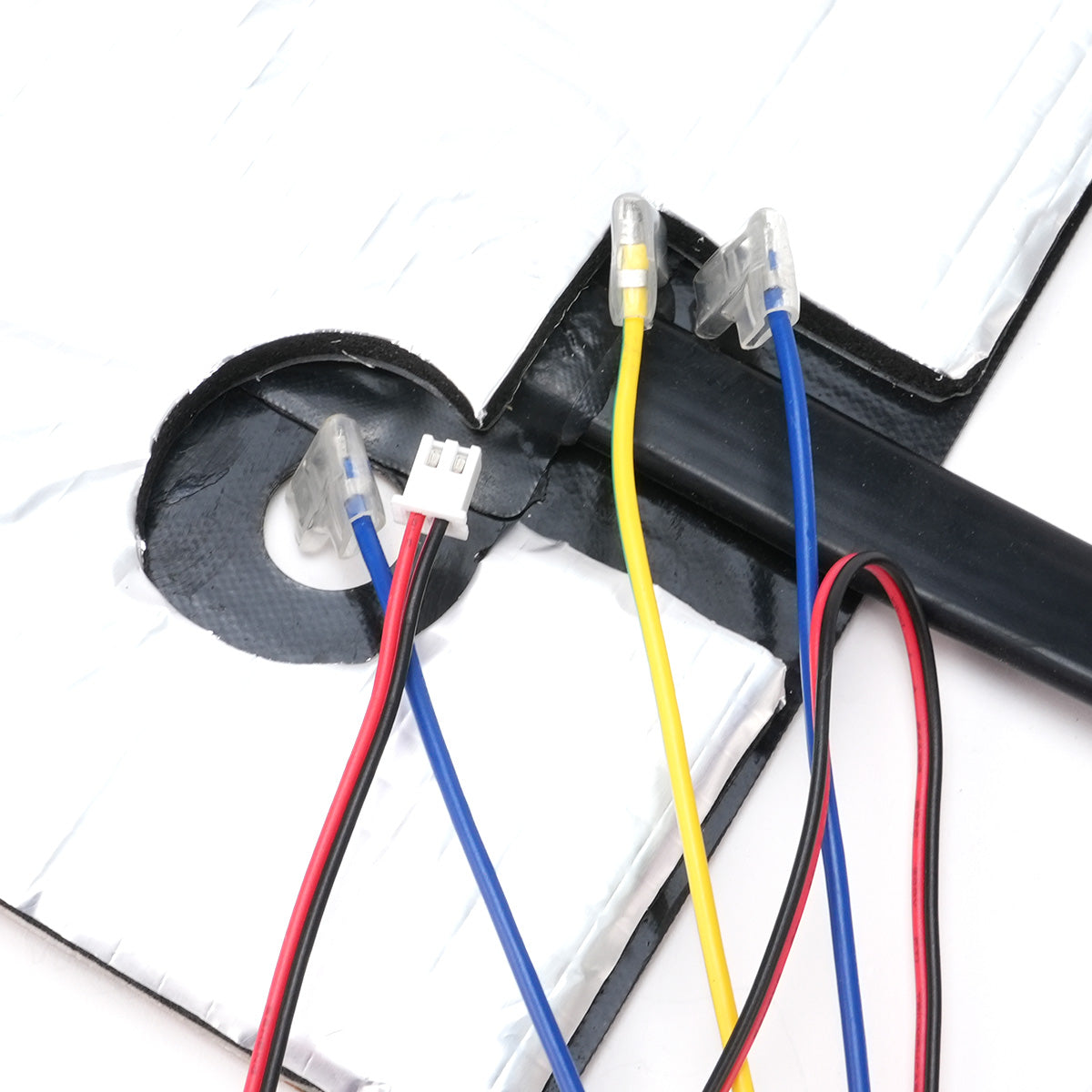 Kit de cama calefactable de silicona + conexión de cable plano X2 Algodón aislante